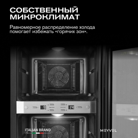 Термоэлектрический винный шкаф Meyvel MV12-SF2 двухзонный